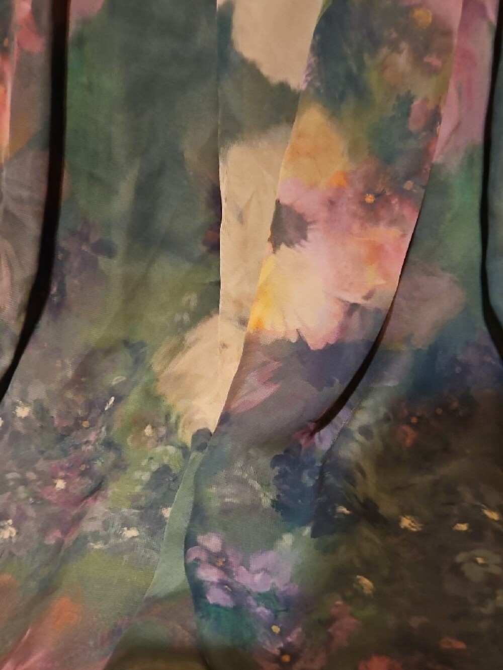 Boho Floral Tiered Maxi Dress in Dusty Rose and Olive by Unknown - Picture 4 of 10
